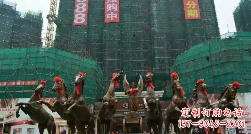 内江阿波罗浪漫马群铜雕