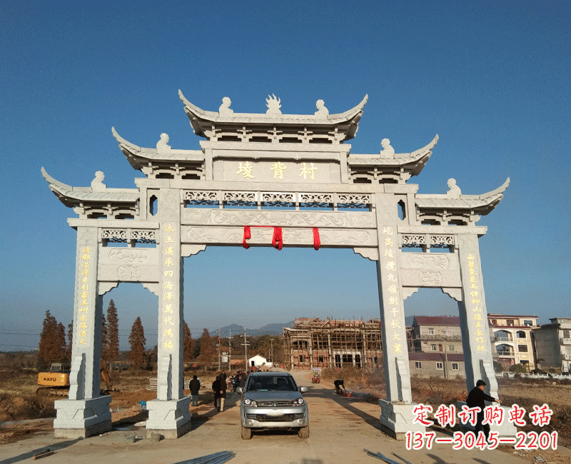 内江全国著名景点石雕牌坊