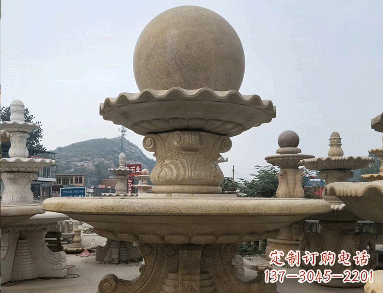 内江石雕汉白玉喷泉