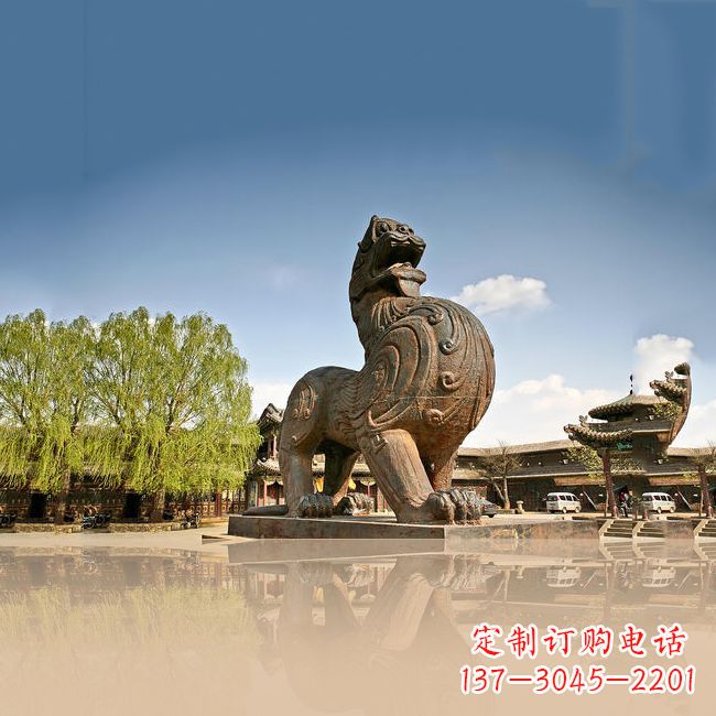 内江铜雕狴犴雕塑-景区园林广场神兽景观摆件