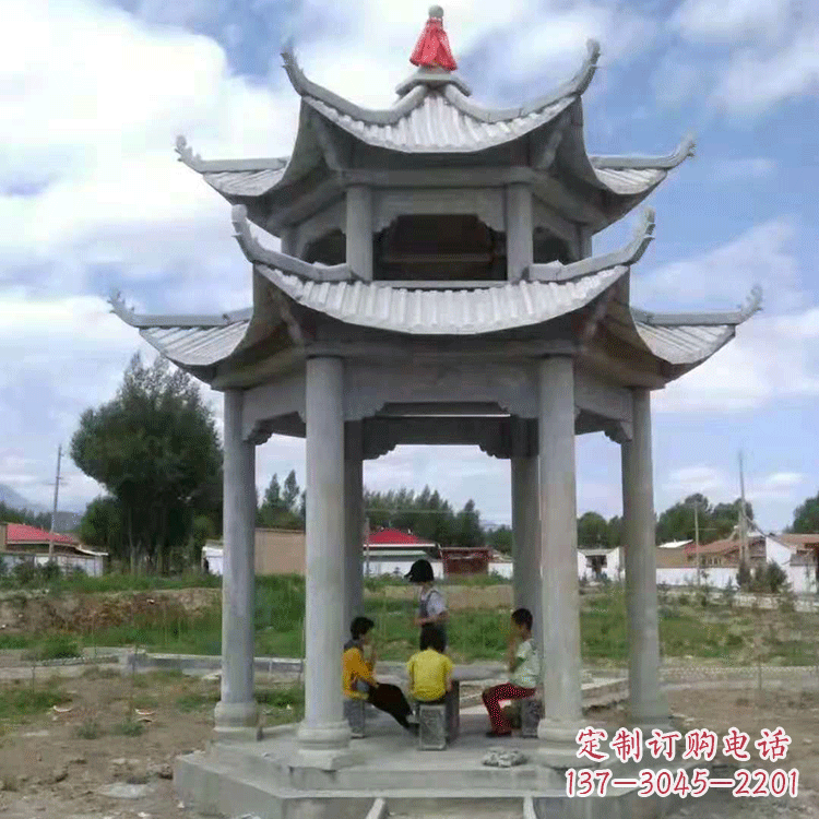 内江中式庭院石凉亭
