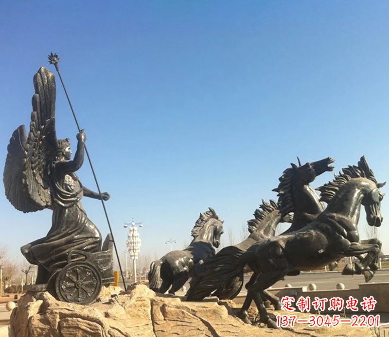 内江阿波罗战车小区景观铜雕 (3)