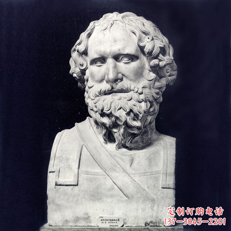 内江阿基米德石雕头像-学校校园世界著名人物雕塑