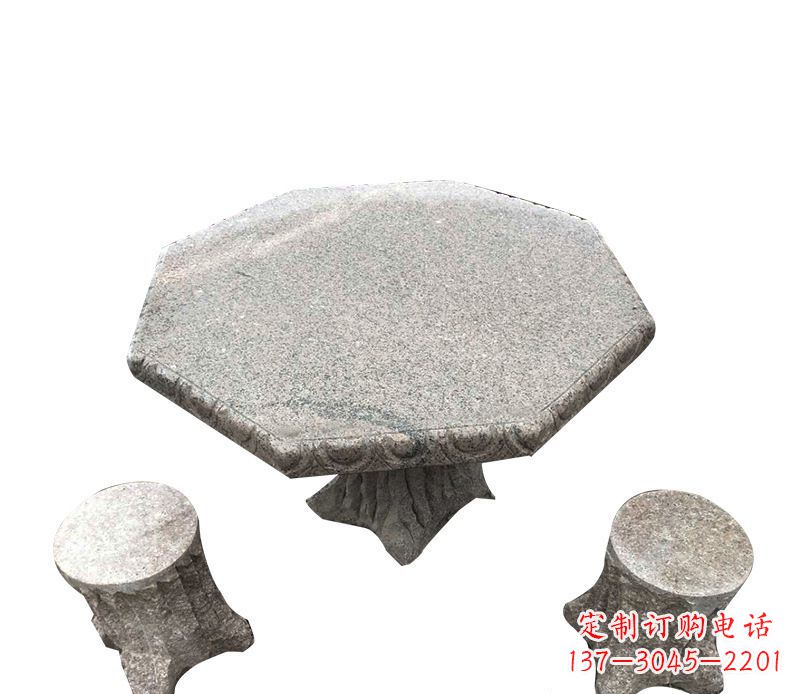 内江八角石桌凳园林景观石雕