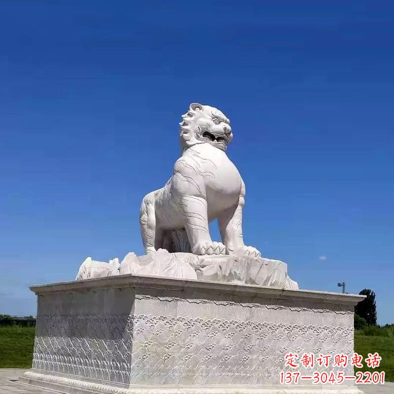 内江白虎魅力古老神兽雕塑摆件