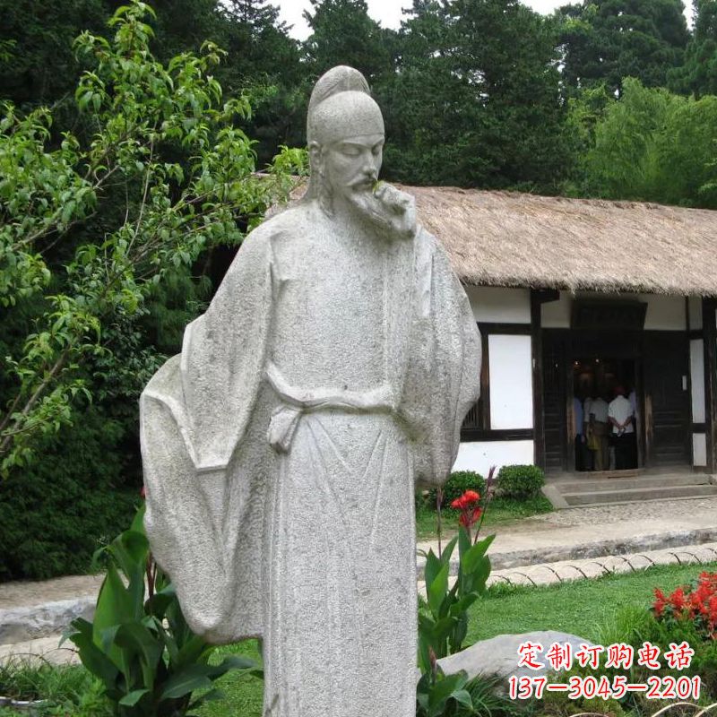 内江白居易石雕塑像-公园景区中国古代历史文化名人雕塑