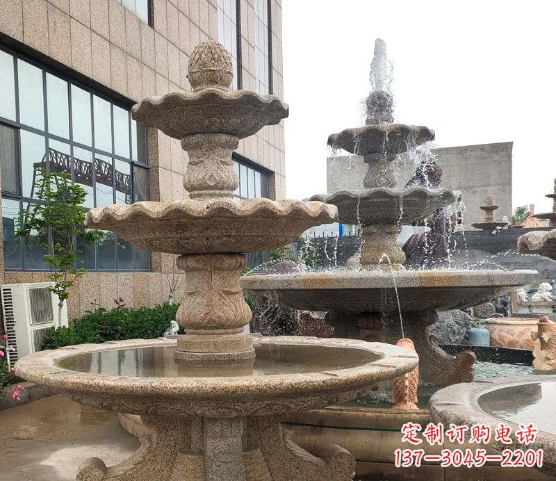 内江“白麻石质天然喷泉雕塑”