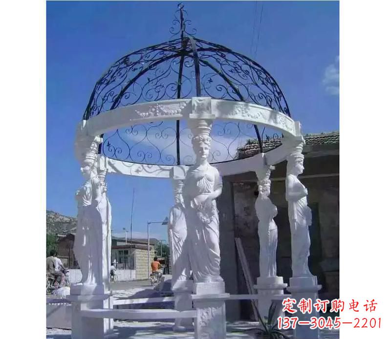 内江白色欧式石头凉亭