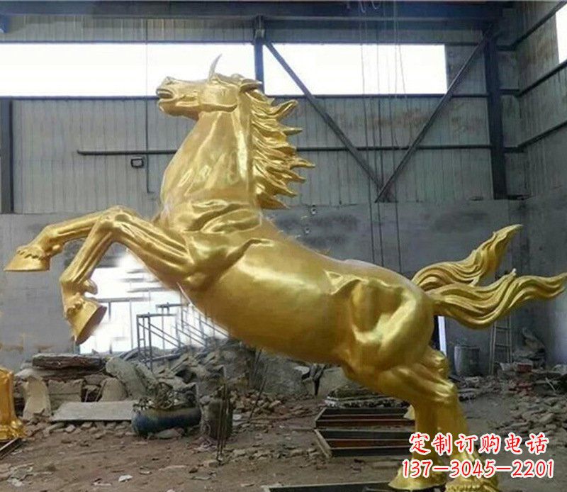 内江摆件街边公园奔腾骏马铜雕塑