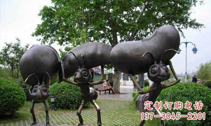 内江搬运粮食的蚂蚁公园景观铜雕
