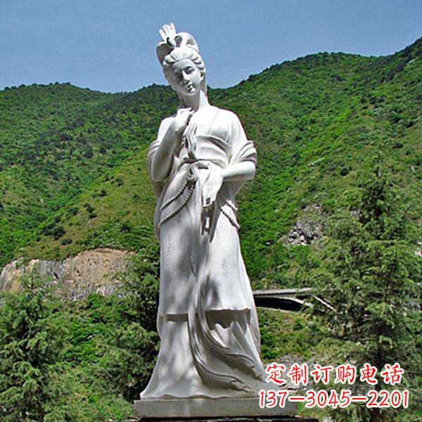 内江褒姒汉白玉石雕像-中国古代(西周时期)美女雕塑