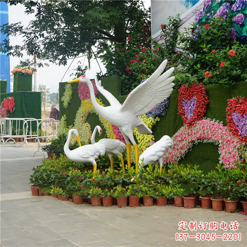 内江北京玻璃钢仙鹤雕塑