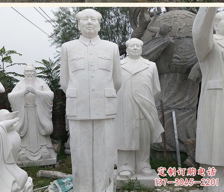 内江背手的毛主席汉白玉伟人石雕
