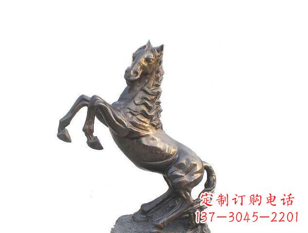 内江精美的奔腾马铜镀铜动物雕塑