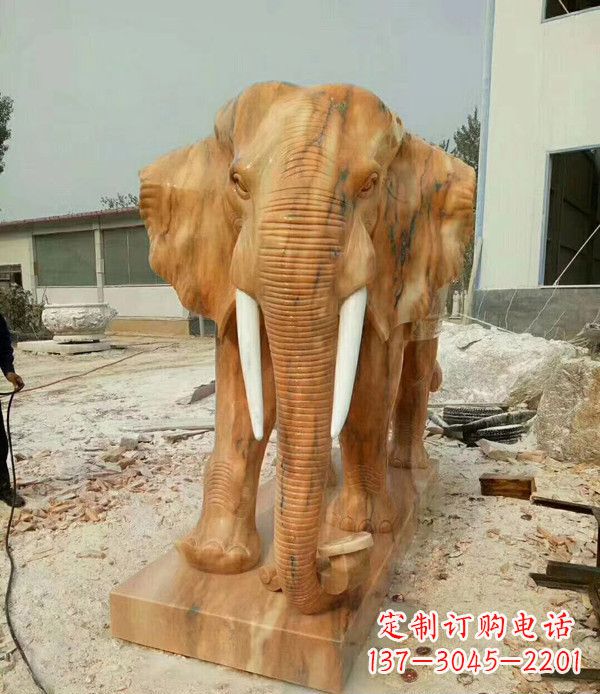 内江大象石雕,招财进宝