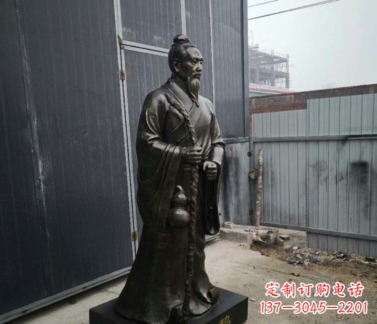 内江扁鹊人物古代名医铜雕摆件