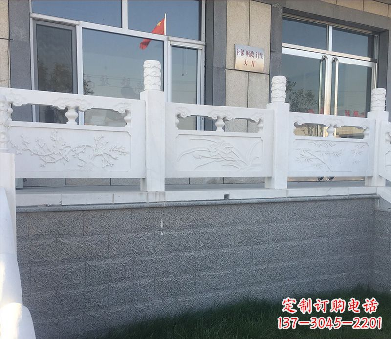 内江别墅汉白玉栏板景观石雕 (2)