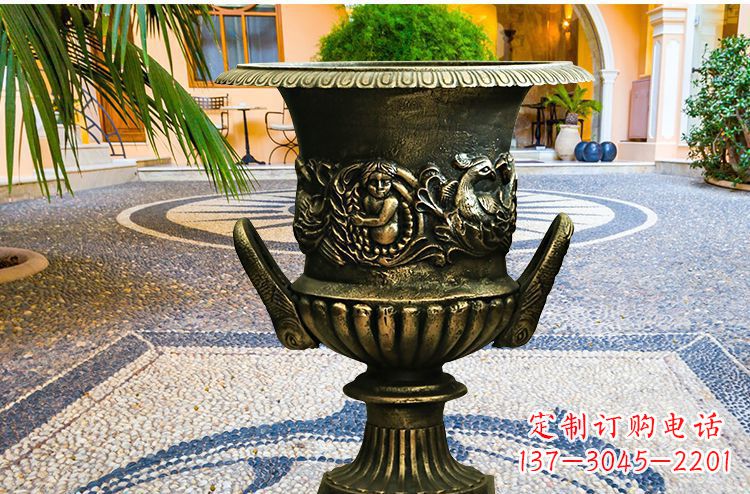 内江别墅花盆铜雕