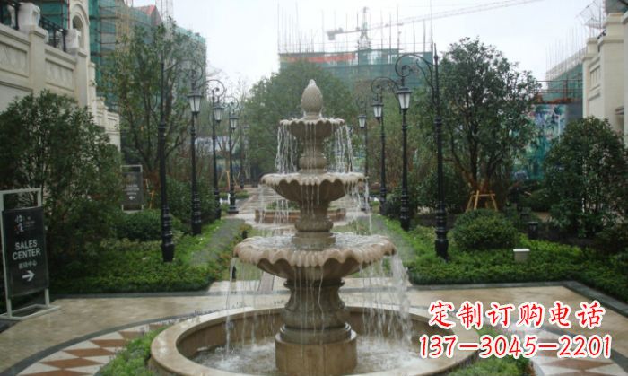 内江别墅景观大型喷泉石雕 (2)