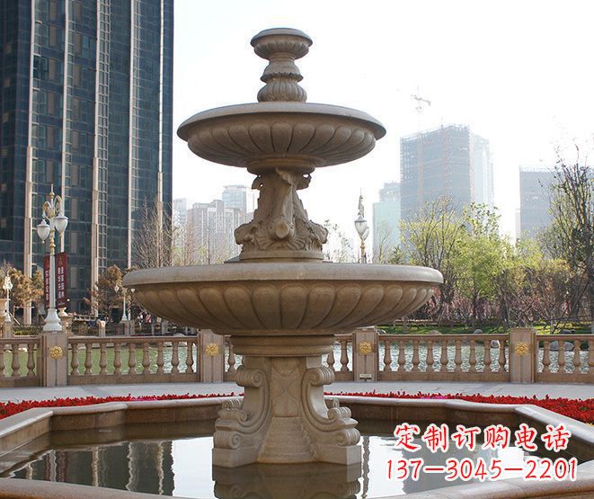 内江别墅景观大型喷泉石雕
