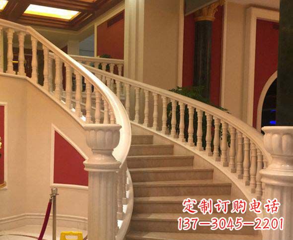 内江别墅景观汉白玉石栏杆石雕