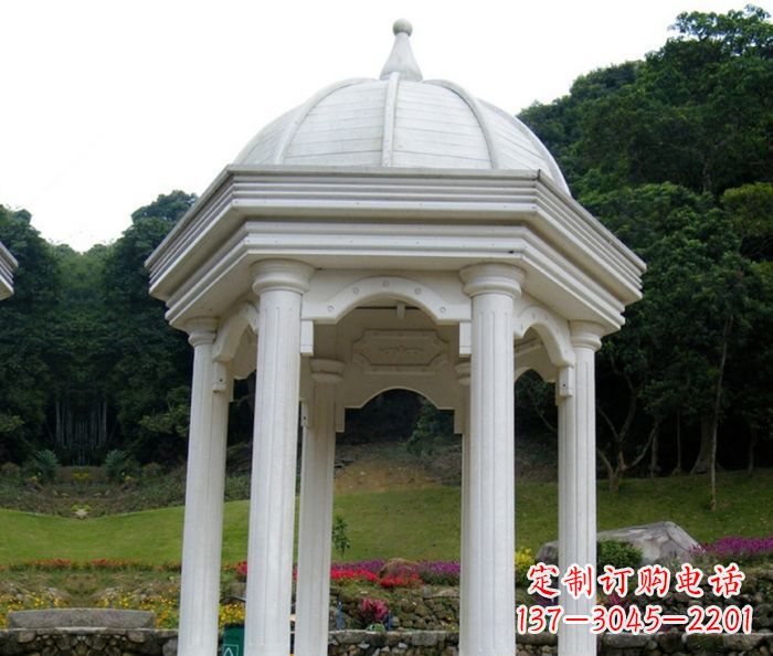 内江别墅景观欧式石雕凉亭 (2)