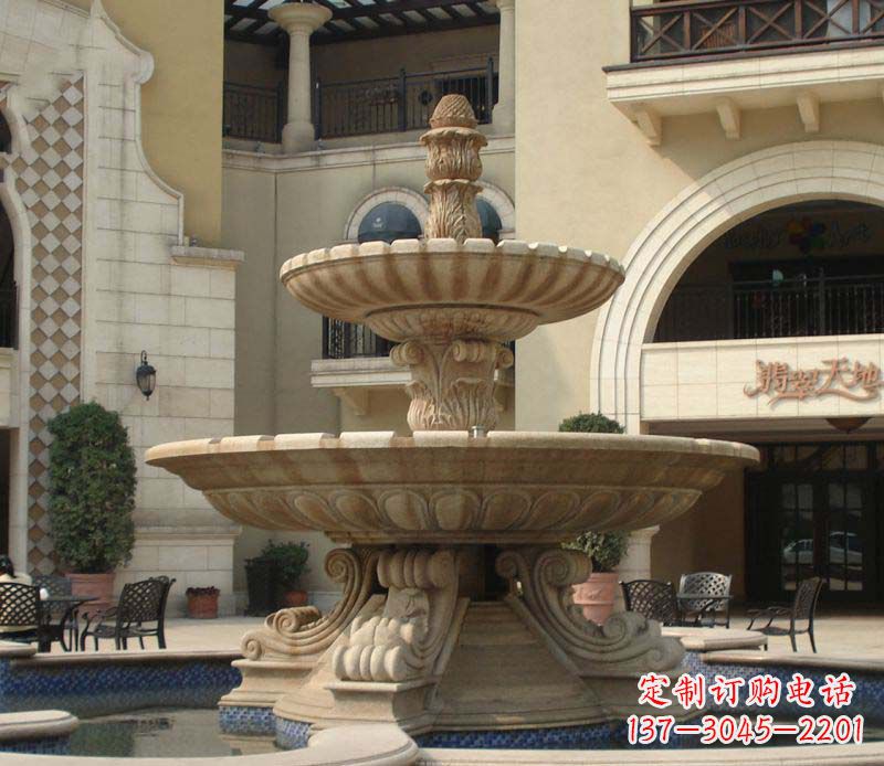 内江别墅景观石雕大型喷泉雕塑 (2)
