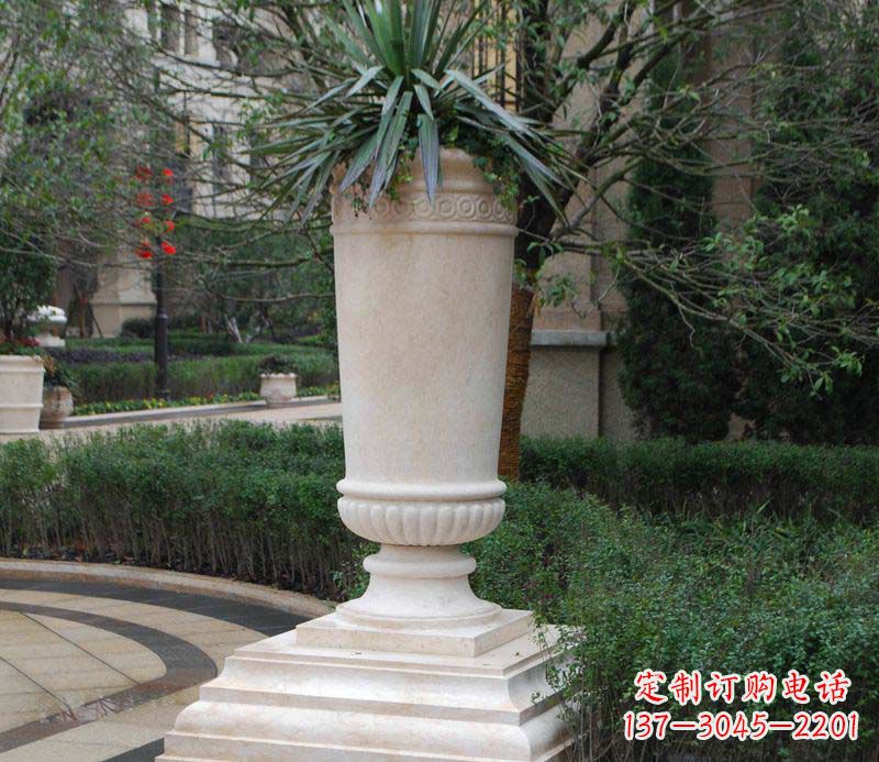 内江别墅景观石雕花盆