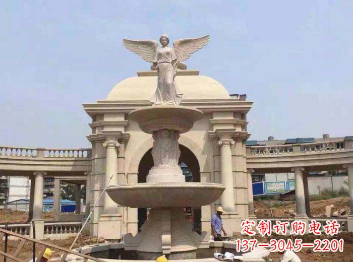 内江别墅景观天使喷泉石雕