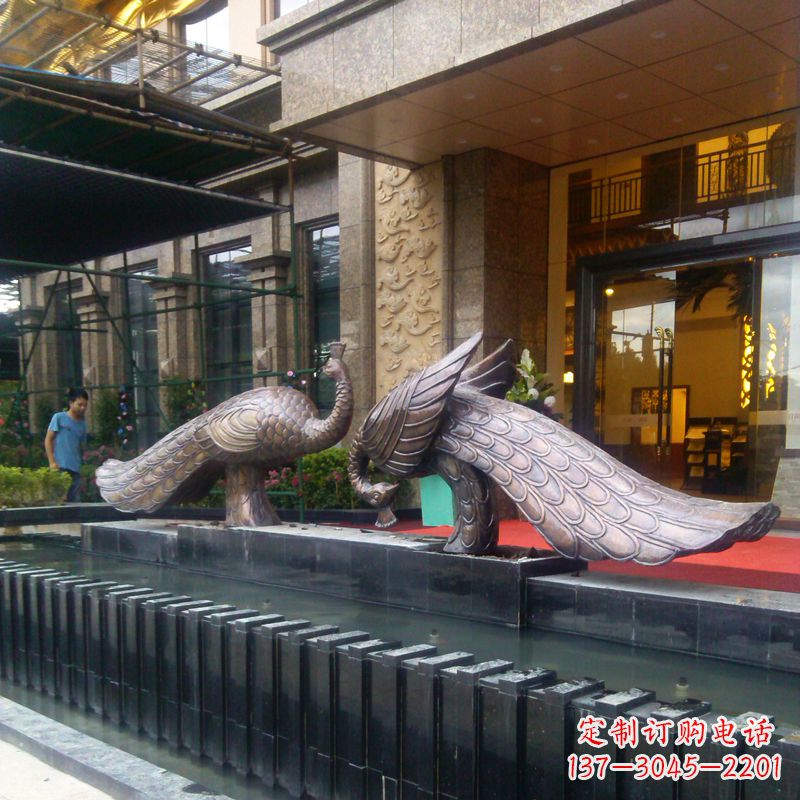 内江精美孔雀铜雕