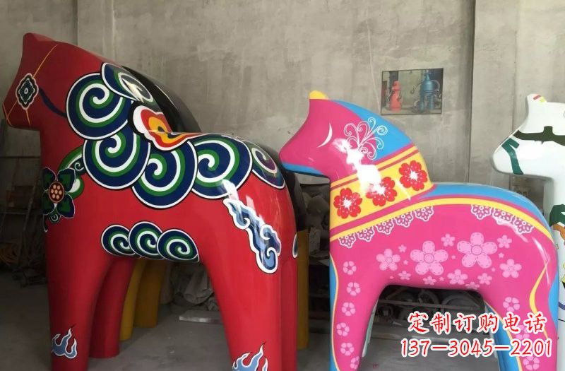 内江新颖独角兽彩绘玻璃钢装饰品
