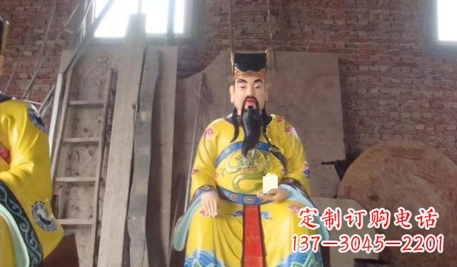 内江玻璃钢彩绘文财神寺庙神像雕塑