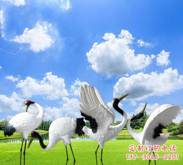 内江玻璃钢丹顶鹤雕塑——一件艺术精品