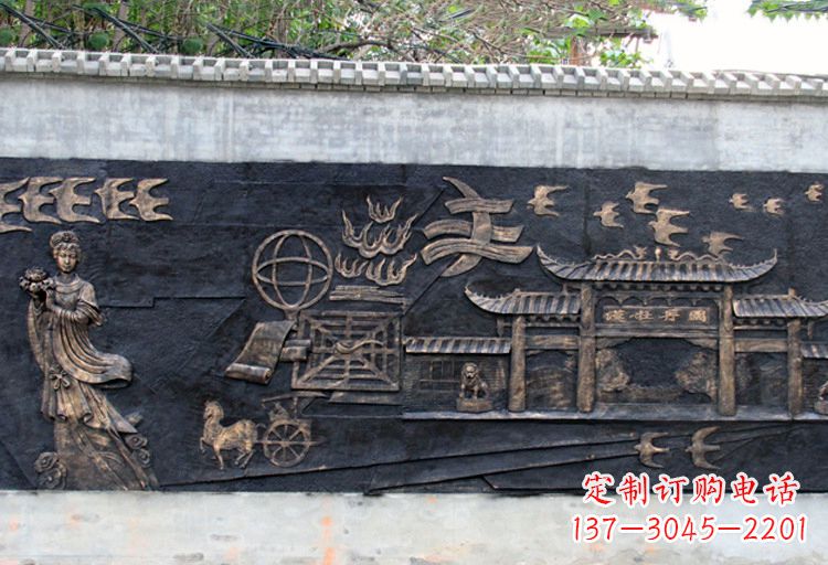 内江玻璃钢仿铜牡丹雕塑