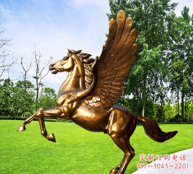 内江玻璃钢仿铜动物马雕塑精美的艺术品