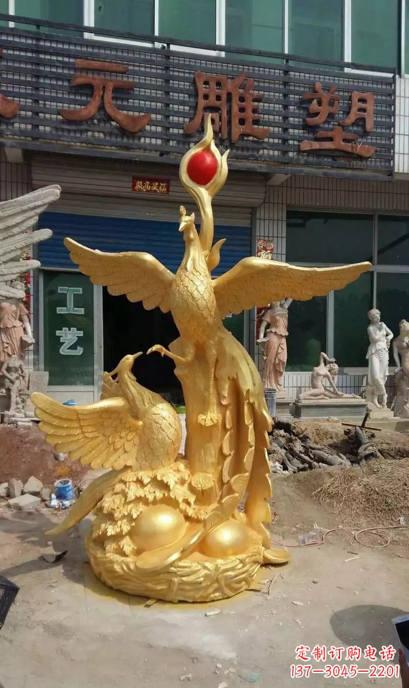 内江玻璃钢雕刻的凤凰之美