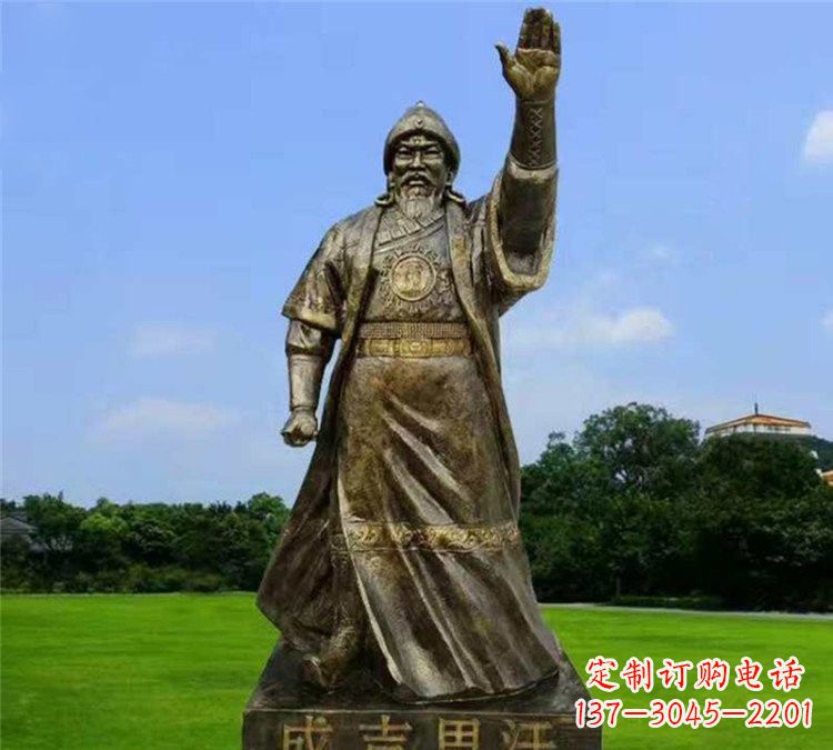 内江玻璃钢成吉思汗雕塑