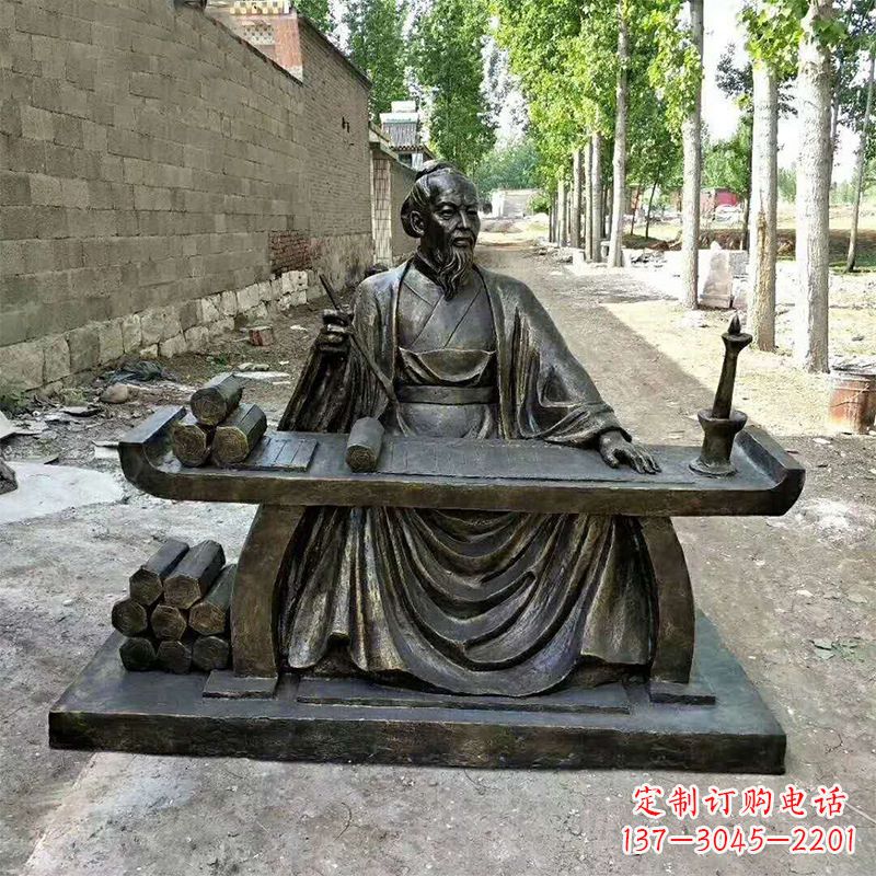 内江玻璃钢仿铜雕刻的历史名人——张衡