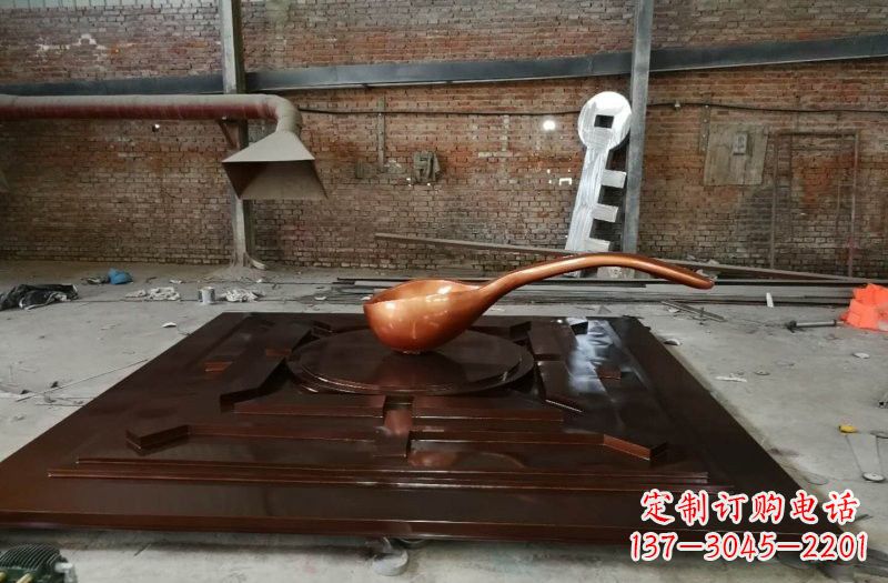 内江玻璃钢仿铜司南雕塑精美装点城市的灵魂