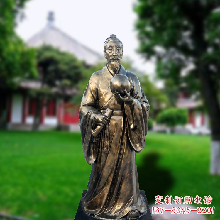 内江玻璃钢仿铜雕塑——纪念东汉时期著名天文学家张衡