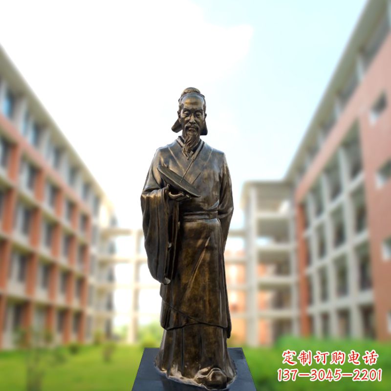 内江祖冲之雕像——传承校园历史的象征