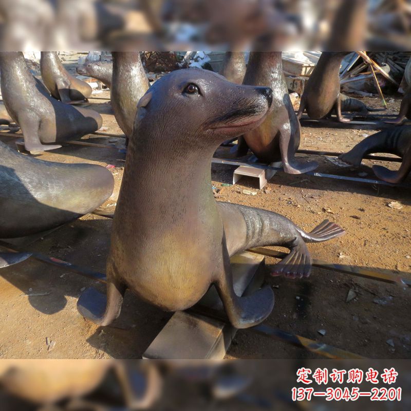 内江玻璃钢海豹雕塑——精美的艺术品