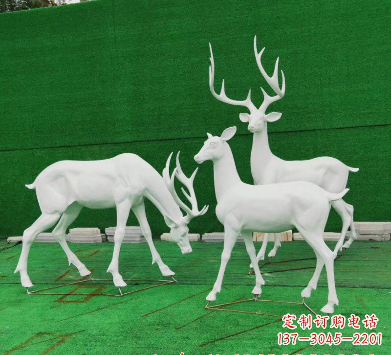 内江玻璃钢鹿群雕塑