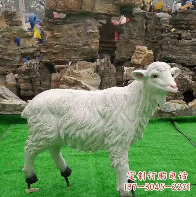 内江玻璃钢绵羊雕塑
