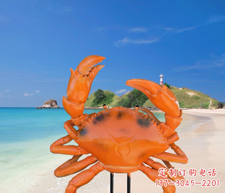 内江玻璃钢螃蟹雕塑