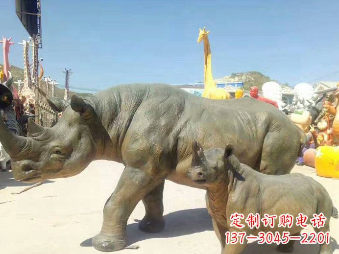内江玻璃钢仿真犀牛