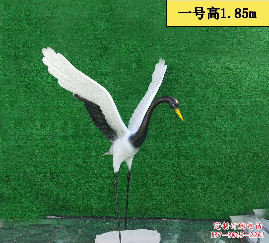 内江仙鹤雕塑玻璃钢仿真景观动物雕塑