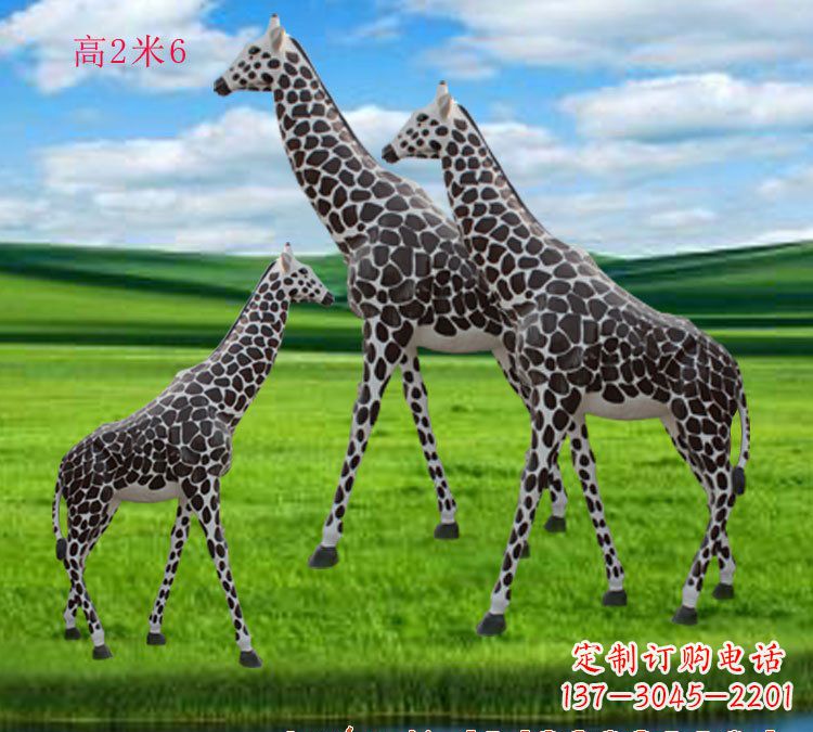 内江玻璃钢仿真长颈鹿雕塑