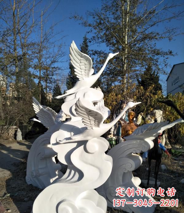 内江玻璃钢天鹅雕塑