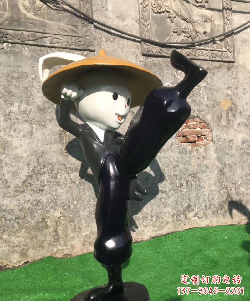 内江玻璃钢兔子雕塑精美绝伦